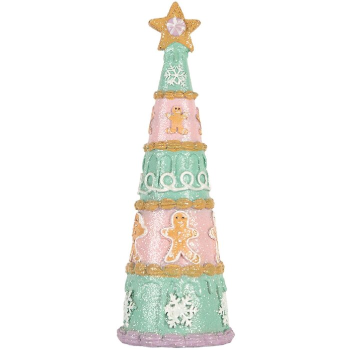 Clayre & Eef 6PR5865 Decorazione Albero di Natale Ø 9x25 cm