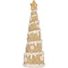 Clayre & Eef 6PR5866 Decorazione Albero di Natale Ø 9x25 cm Marrone e Bianco