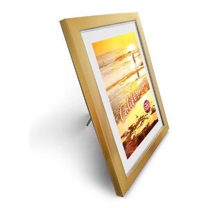 Cornice per foto FrameFactory California gold 18x24 cm vetro acrilico