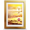 Cornice per foto FrameFactory California gold 18x24 cm vetro acrilico