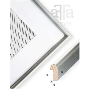 Cornice per foto in legno FramesFactory Finger 21x29,7 cm argento vetro acrilico
