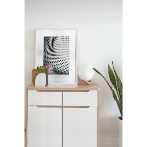 Cornice per foto in legno FramesFactory Finger 40x50 cm bianca con vetro acrilico