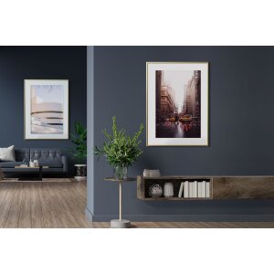 Cornice per foto in alluminio FramesFactory 59,4x84,1 cm Oro Vetro infrangibile