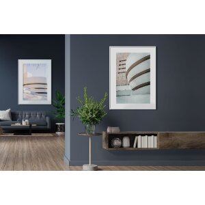 Cornice per foto FramesFactory Alluminio 70x100 cm bianca Vetro sintetico