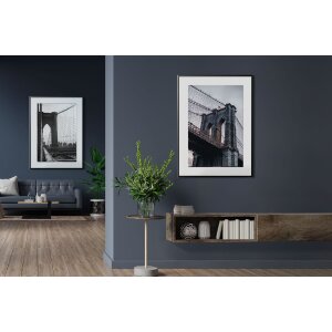 Cornice per foto FramesFactory Alluminio 70x100 cm Nera Vetro infrangibile