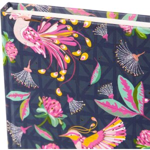 Goldbuch Quaderno Tropical Birds Blu 15x22 cm