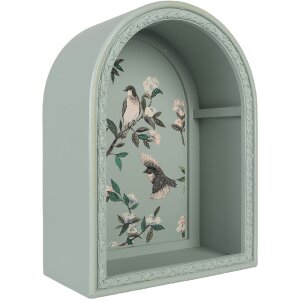 Set di 2 mensole da parete Clayre & Eef 6H2460 Blu Rosa 30x16x40 / 24x14x30 cm