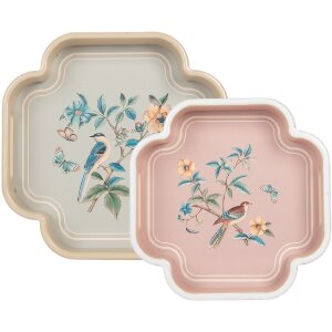 Set 2 Vassi Decorativi Clayre & Eef Beige Rosa...