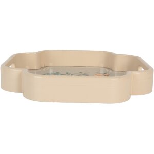 Set 2 Vassi Decorativi Clayre & Eef Beige Rosa 30x30/24x24 cm