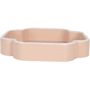 Set 2 Vassi Decorativi Clayre & Eef Beige Rosa 30x30/24x24 cm