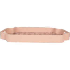 Clayre & Eef 6H2463 Set 2 Vassoi Decorativi Rosa Violetto 46x30x5 cm / 35x24x5 cm