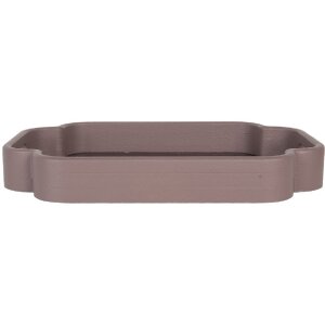 Clayre & Eef 6H2463 Set 2 Vassoi Decorativi Rosa Violetto 46x30x5 cm / 35x24x5 cm