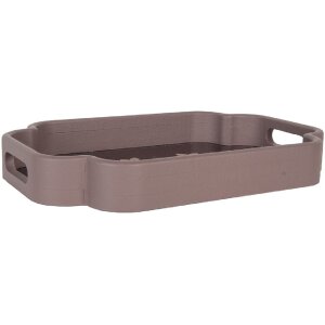 Clayre & Eef 6H2463 Set 2 Vassoi Decorativi Rosa Violetto 46x30x5 cm / 35x24x5 cm