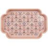 Clayre & Eef 6H2463 Set 2 Vassoi Decorativi Rosa Violetto 46x30x5 cm / 35x24x5 cm