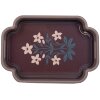 Clayre & Eef 6H2463 Set 2 Vassoi Decorativi Rosa Violetto 46x30x5 cm / 35x24x5 cm