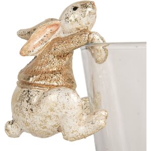 Clayre & Eef 6PR5485 Decorazione Coniglietto 6x5x7 cm Beige e Marrone