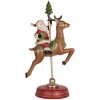 Clayre & Eef 6PR5763 Decorazione Babbo Natale su Renna 16x11x30 cm