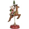 Clayre & Eef 6PR5763 Decorazione Babbo Natale su Renna 16x11x30 cm