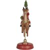 Clayre & Eef 6PR5763 Decorazione Babbo Natale su Renna 16x11x30 cm