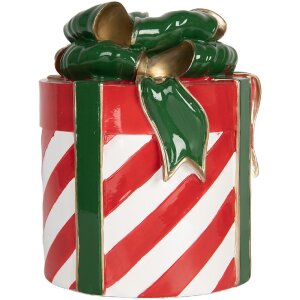 Clayre & Eef 6PR5765 Decorazione Regalo Rosso Verde Ø 16x21 cm