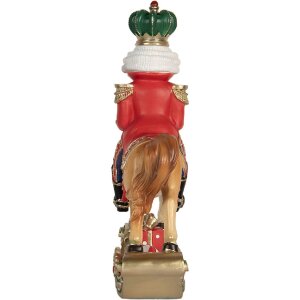 Clayre & Eef 6PR5768 Decorazione Schiaccianoci a cavallo a dondolo 24x8x31 cm