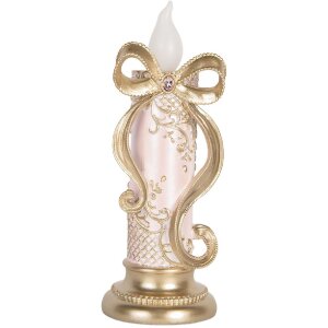 Candela decorativa con LED Clayre & Eef 6PR5776 Oro...