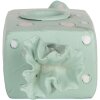 Portacandele Clayre & Eef 6PR5778BL 14x6x4 cm Blu e Bianco