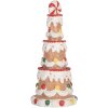 Torta decorativa Clayre & Eef 6PR5779 Ø 10x22 cm Marrone-Bianca