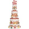 Torta decorativa Clayre & Eef 6PR5779 Ø 10x22 cm Marrone-Bianca