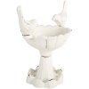 Clayre & Eef 6Y5741 Ciotola per uccelli 14x10x15 cm bianca