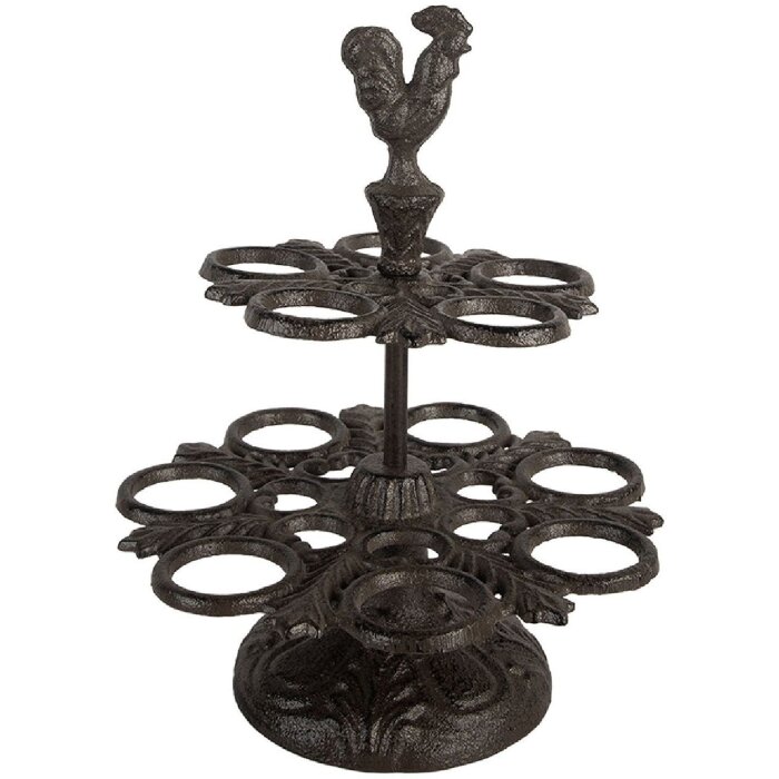 Clayre & Eef 6Y5752 Porta Uova Ø 19x24 cm Marrone