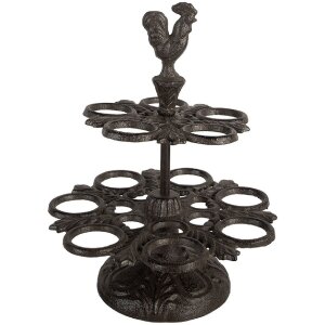 Clayre & Eef 6Y5752 Porta Uova Ø 19x24 cm Marrone