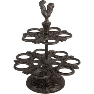 Clayre & Eef 6Y5752 Porta Uova Ø 19x24 cm Marrone