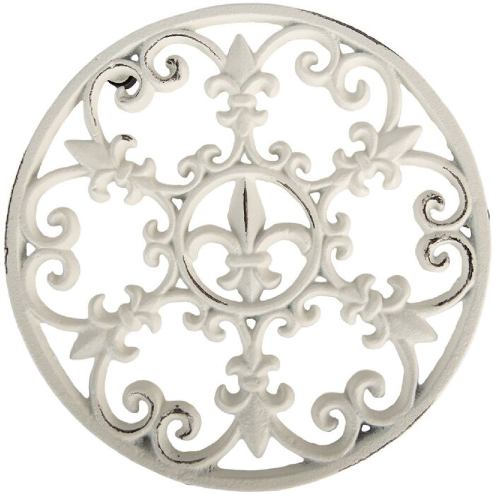 Sottopentola in ferro Clayre & Eef 6Y5762 Bianco Ø 18x2 cm