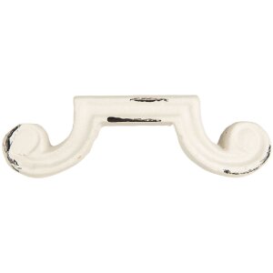 Clayre & Eef 6Y5766 Maniglia 12x4x3 cm Bianca