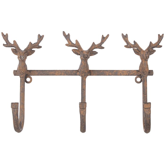 Clayre & Eef 6Y5948 Appendiabiti 27x5x15 cm Marrone