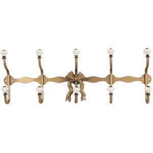 Clayre & Eef Appendiabiti 50x7x17 cm Bianco Oro