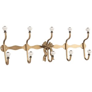 Clayre & Eef Appendiabiti 50x7x17 cm Bianco Oro