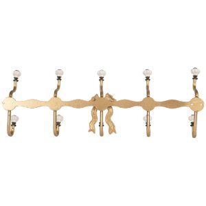 Clayre & Eef Appendiabiti 50x7x17 cm Bianco Oro