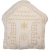 Cuscino imbottito Clayre & Eef KG035.008 45x40x10 cm Bianco-Beige