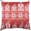 Clayre & Eef KT021.433 Copricuscino 45x45 cm Rosso-Bianco