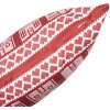 Clayre & Eef KT021.433 Copricuscino 45x45 cm Rosso-Bianco