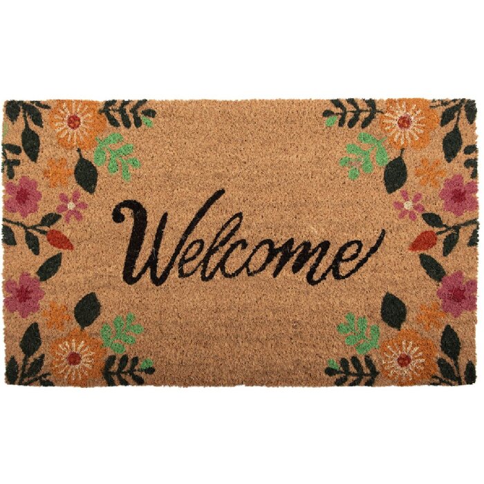 Tappetino per ingresso Clayre & Eef MC274 75x45x1 cm Marrone e Nero