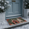 Tappetino per ingresso Clayre & Eef MC278 75x45x1 cm Rosso e Verde