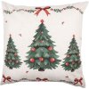 Clayre & Eef TCH22 Federa per cuscino 45x45 cm Beige-Verde