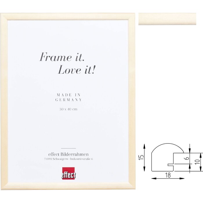 Cornice per foto in legno Effect Profil 45 Pino Naturale varie dimensioni tipi di vetro