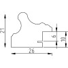 Specchio da parete effect Profil 44 in legno Oro o Argento diverse dimensioni