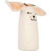 Topo in lana filzata Clayre & Eef 66321 23x10x23 cm Bianco Rosa