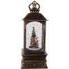 Clayre & Eef 66409 Decorazione Lanterna con Albero di Natale 8x8x20 cm / 3xAAA