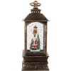 Decorazione Laterna con Babbo Natale Clayre & Eef 66410 8x8x20 cm Marrone